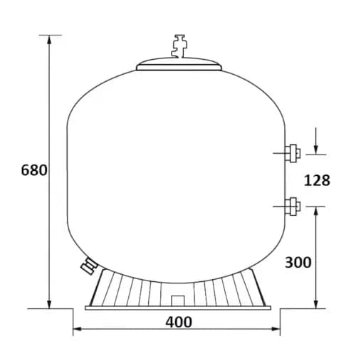 Фильтр 6м3/ч Jazzi S-Series 400мм мотаный c боковым вентилем 1 1/2" (040216)
