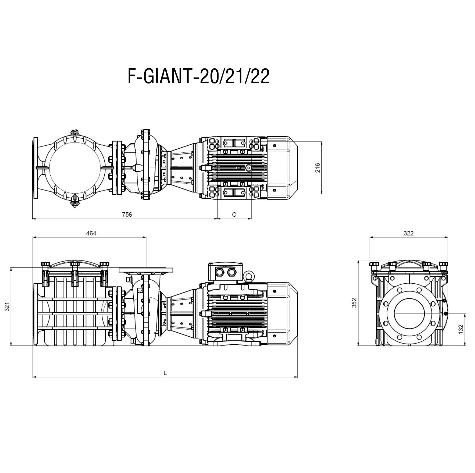Насос F-GIANT 17 TRB С префильтром 70 м3/ч H=10 400 B 3,0 кВт