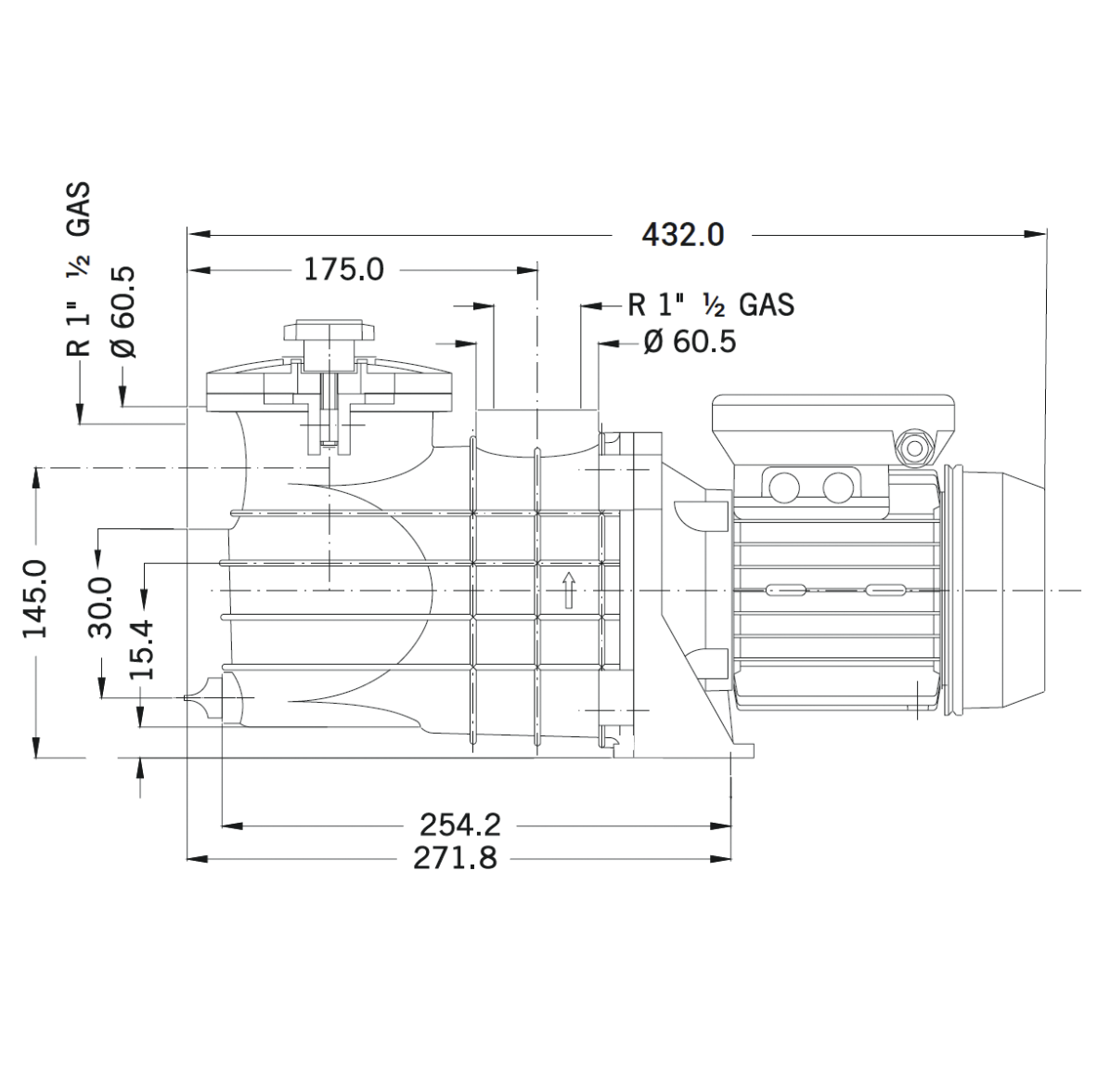 Насос MICRO-25 С префильтром 3,1 м3/ч H=8 230 B 0,20 кВт